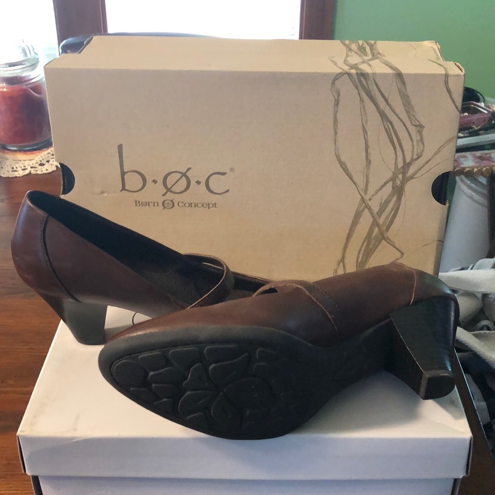 Leather BOC heels.